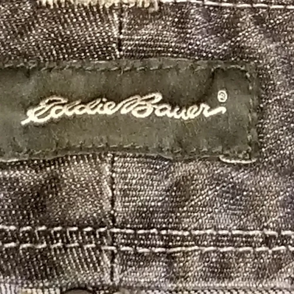 Eddie Bauer 6R Jeans Gray Wide Leg Trousers Classic Preppy Nautical Coastal